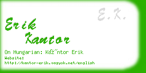 erik kantor business card
